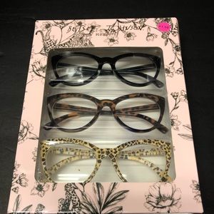 Betsey Johnson Readers Glasses 1.50 Set of Three